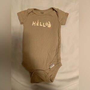 Gerber Tan 'Hello' Baby Bodysuit